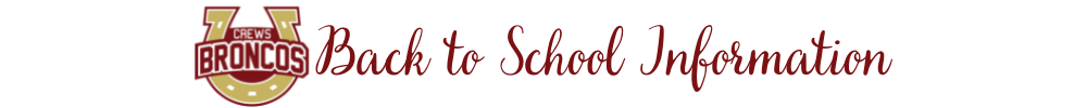Back to School Information
